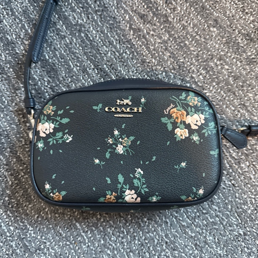 Coach Black Floral Crossbody Bag